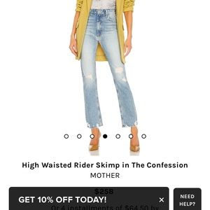 MOTHER Jeans: High Waisted Rider Skimp in The Confession